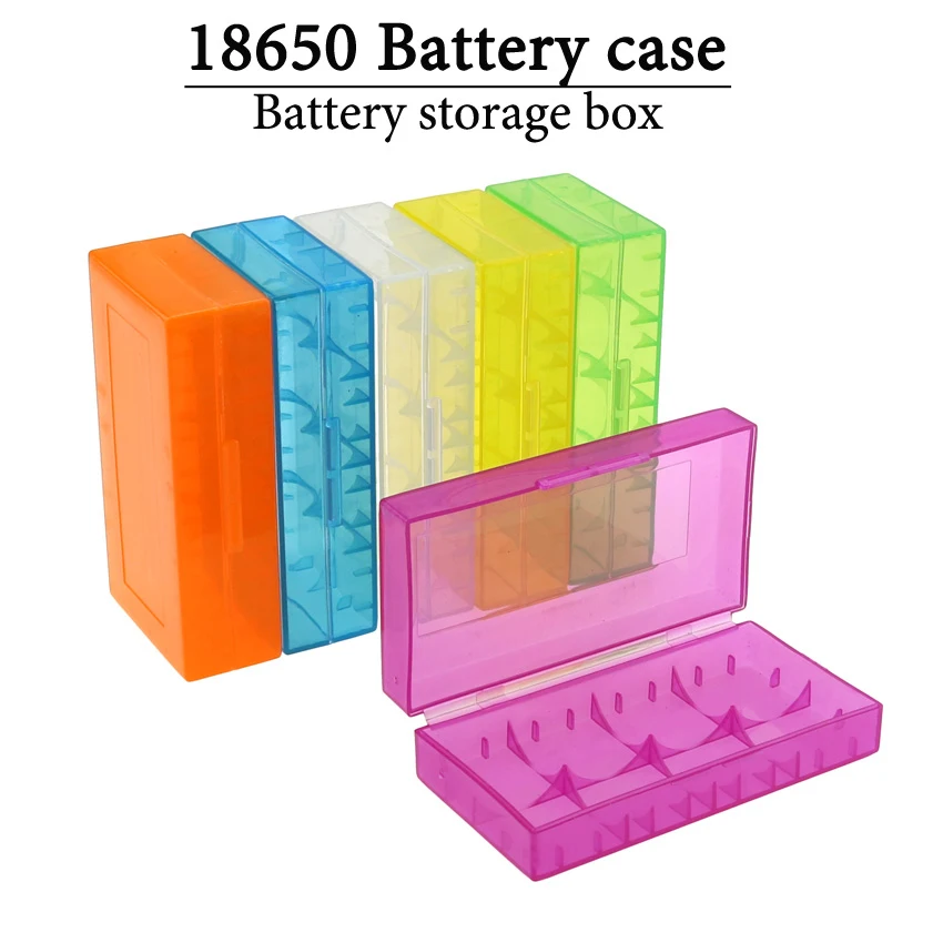 Hard Plastic Case Container Bag Case Organizer Box Case Holder Storage Box Cover 2 Slot 18650 Battery Box