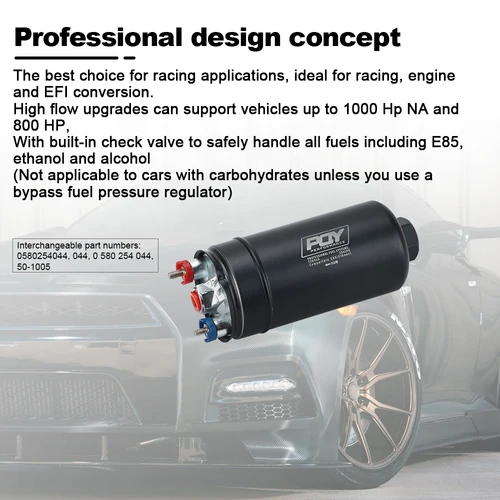 Imagen 2 del producto PQY-bomba de combustible externa E85 EFI 380LH 1000HP, alta calidad, Compatible con estilo 044, nuevo PQY-FPB003-QY
