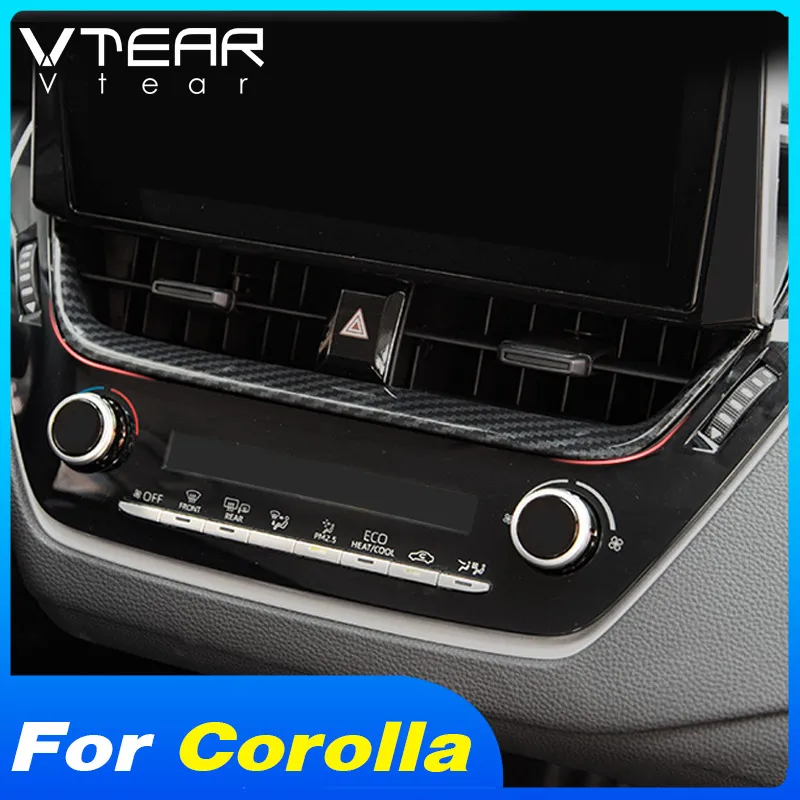 Vtear Control Dashboard Navigation Trim Interior Decoration Car Styling Accessories Frame Parts For Toyota Corolla Sedan 2023