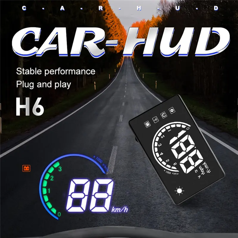 

HUD Display OBD2 Car Alarm Projector on-Board Computer Auto Speedometer Projection on Car Glass Windshield OBD 2 Head Up Display