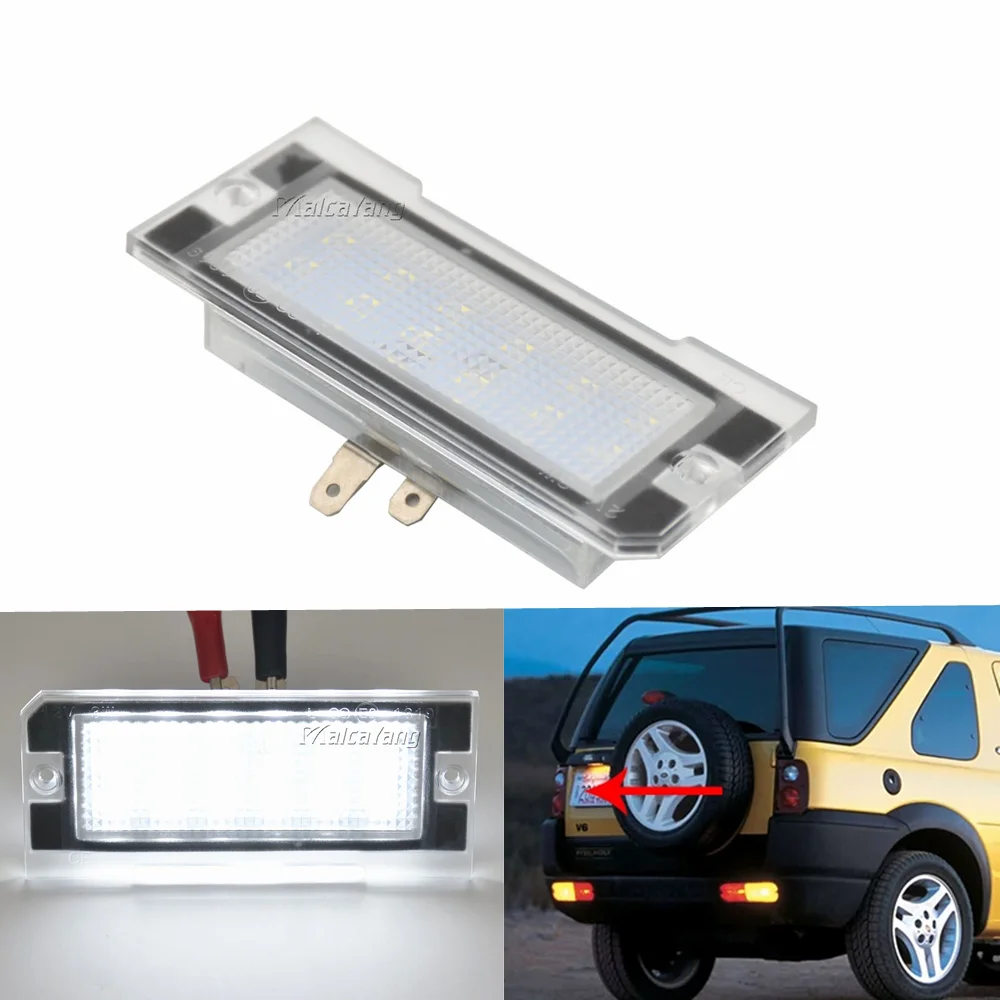 Beautiful White LED License Plate Light Number Plate Lamp For Land Rover Freelander 1 1998 1999 2000 2001 2002 2003 2004-2006