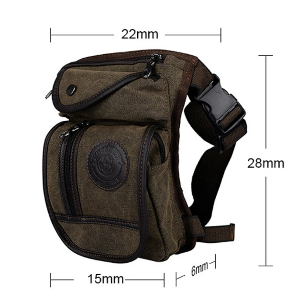 Motorcycle Waist Bag Canvas Drop Leg Bag Pouch Multi-purpose Messenger Shoulder Bags Tactical Thigh Packs For Cycling Motorcycle