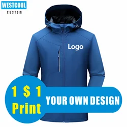 New Winter Jacket  Custom Logo Thick Velvet Warm Coat Men Women Windproof Hooded Outwear Casual Mountaineering Overcoat WESTCOOL