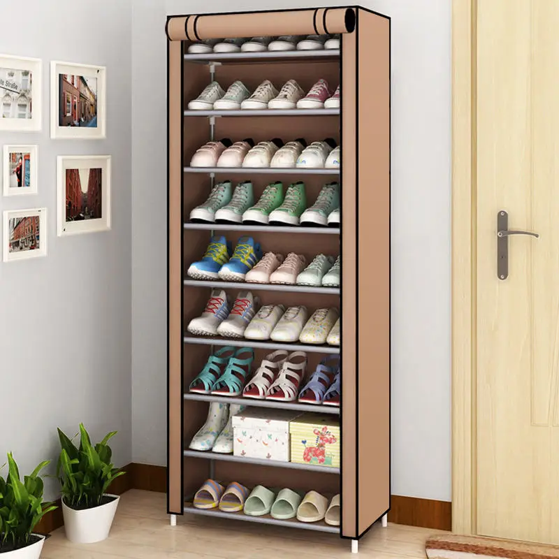 Multilayer Shoe Cabinet Vertical Space Saving Nonwoven Shoes Shelf Organizer Simple Combination Stand Holder Entryway Shoe Rack