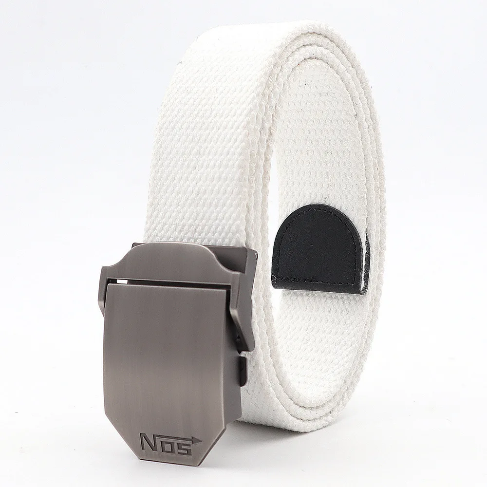 Belt For Men Tactical Belts 4 Mm Thick 3.8 Cm Wide Casual Canvas Outdoor Alloy Automatic Buckle Men Belt  Plus Size Unisex