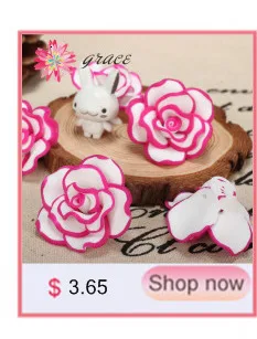 5 teile/lose 50mm 3D Große Große Handgemachte Polymer Clay Weiße Rose Blume Zubehör Diy Hochzeit Braut Schmuck Kleid Dekoration – Detail 6