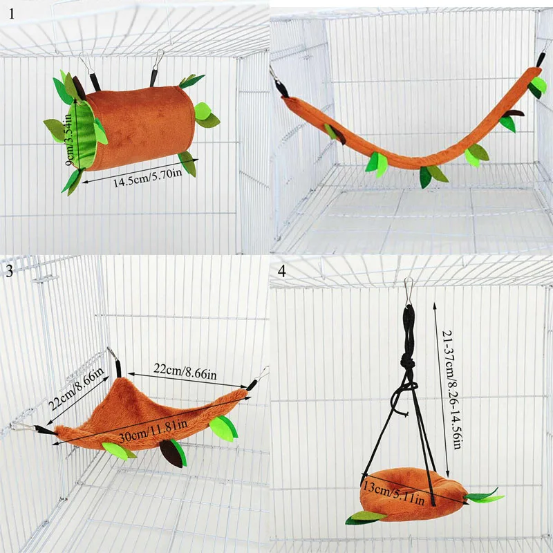 5 pz/set nido della fune foresta criceto amaca giocattoli morbidi foglia Tunnel giocattolo letto appeso casa gabbia calda ceppo di animali giocattolo piccolo animale domestico