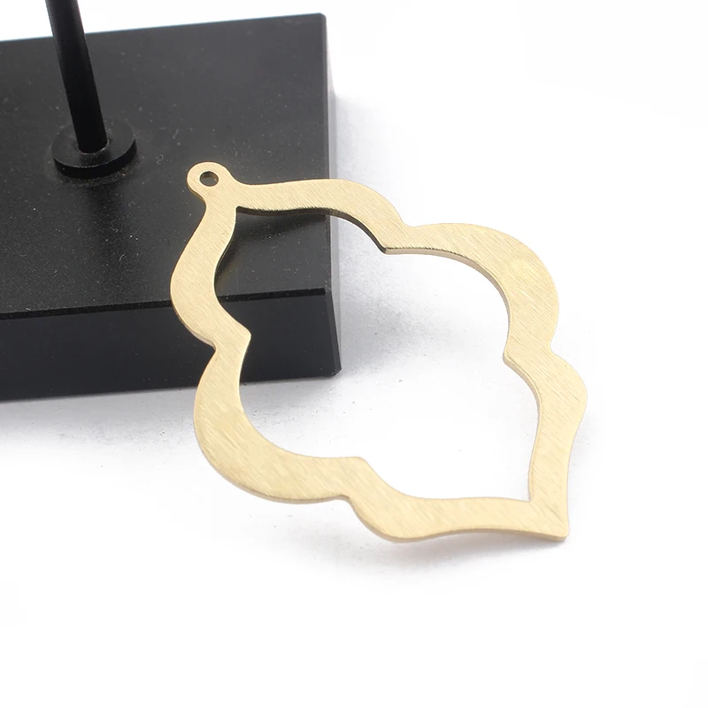 10pcs Brass Polished Dull Charms Open Symmetrical Pattern Pendant Accessories Fashion Charms For DIY Earring Jewelry Making