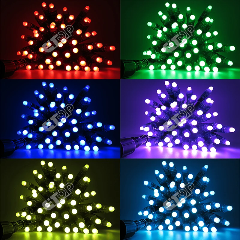 100pcs 12MM WS2811 Led String Light Smart Pixel Module DC 5V 12v IP68 waterproof WS2811IC Digital LED christmas Light 50pcs