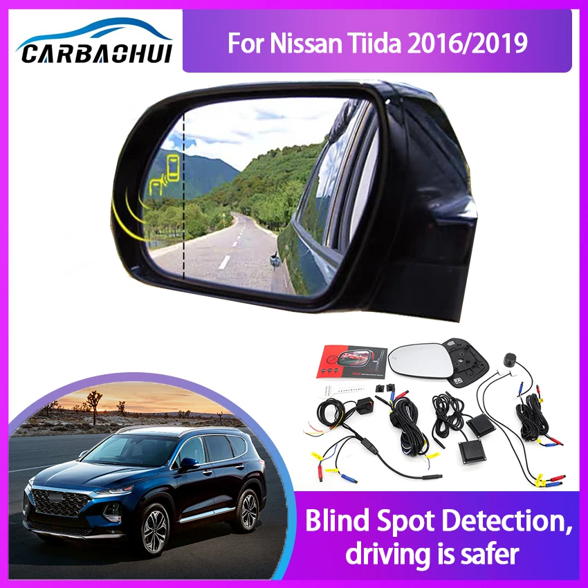 Car Blind Spot Mirror Radar Detection System for Nissan Tiida 2016-2021 BSD Microwave Spot Monitoring Assistant Driving Security