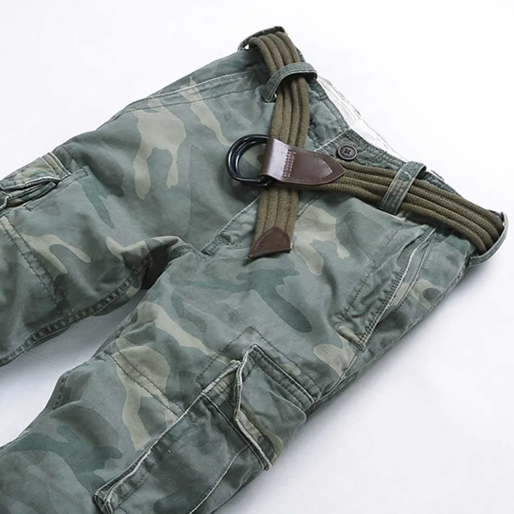 Fashion Camouflage Cargo Pants Men Casual Military Army Style Straight Loose Baggy Trousers Tactical Streetwear Clothing