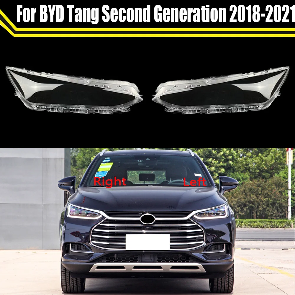 

Car Front Headlight Lens Glass Auto Shell Headlamp Lampshade Head Light Lamp Cover For BYD Tang Second Generation 2018 2019 2021