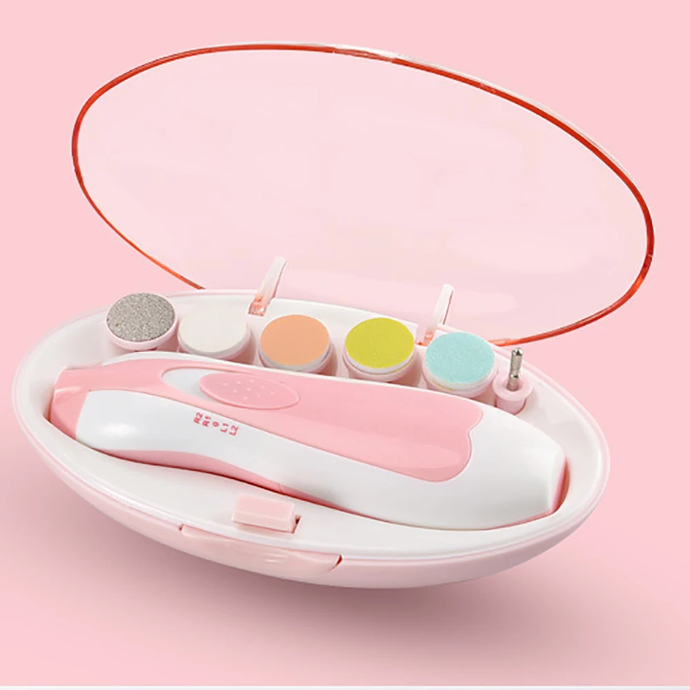 Kids Baby Nail Trimmer Electric Baby Manicure Pedicure Nail Clippers Cutter Scissors Care Set New Born