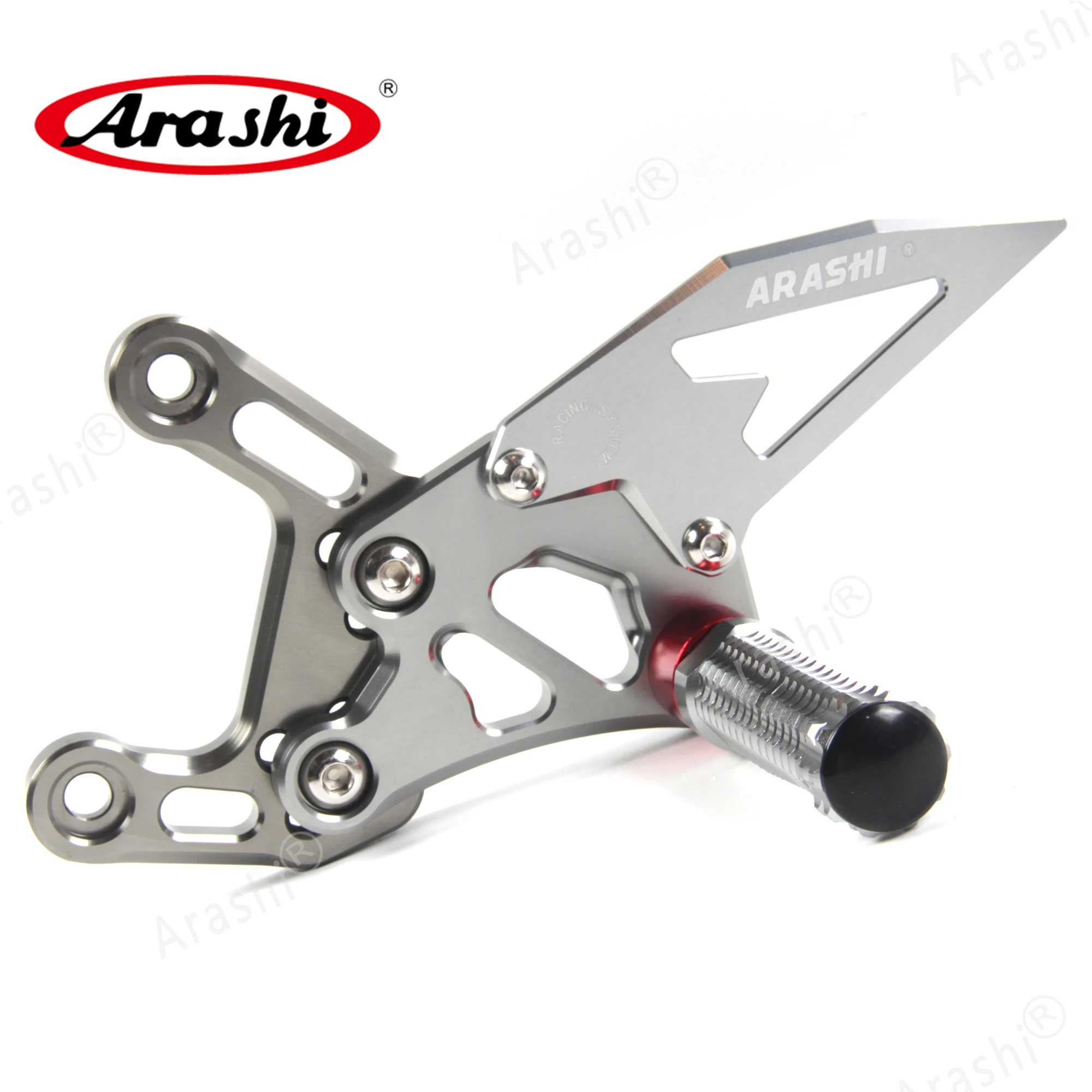 Arashi CNC Apoios para os pés ajustáveis para YAMAHA YZF R1 2009 2010 2011 2012 2013 2014 Apoio para os pés Rider Rearset Apoio para os pés