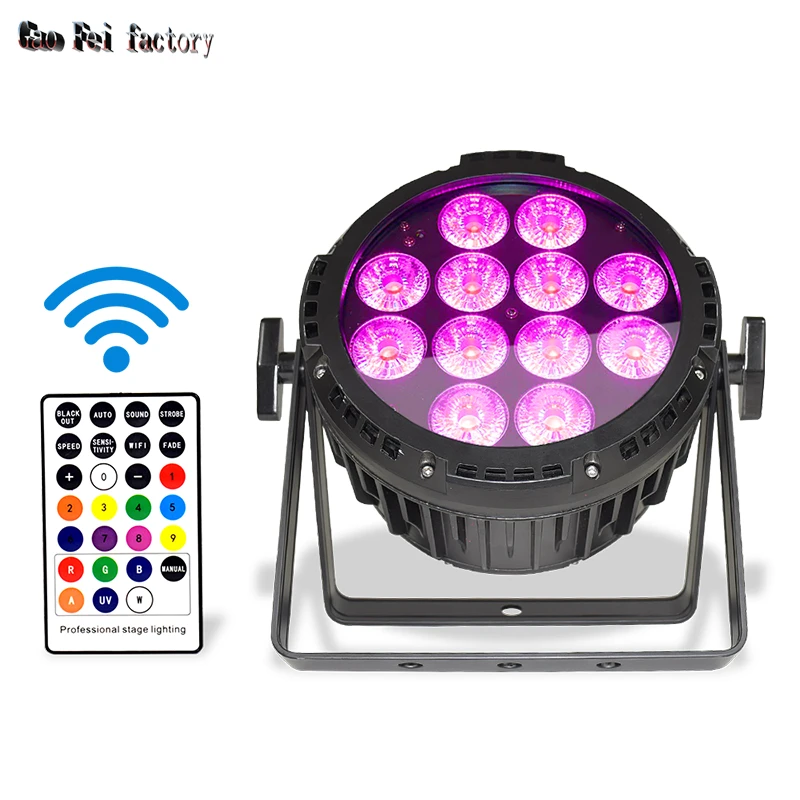 LED Par IP65 Waterproof 12X18W 6In1 DMX Wash DJ Lights With Battery Outdoors Effect For Home Party Disco Wedding Bar Show