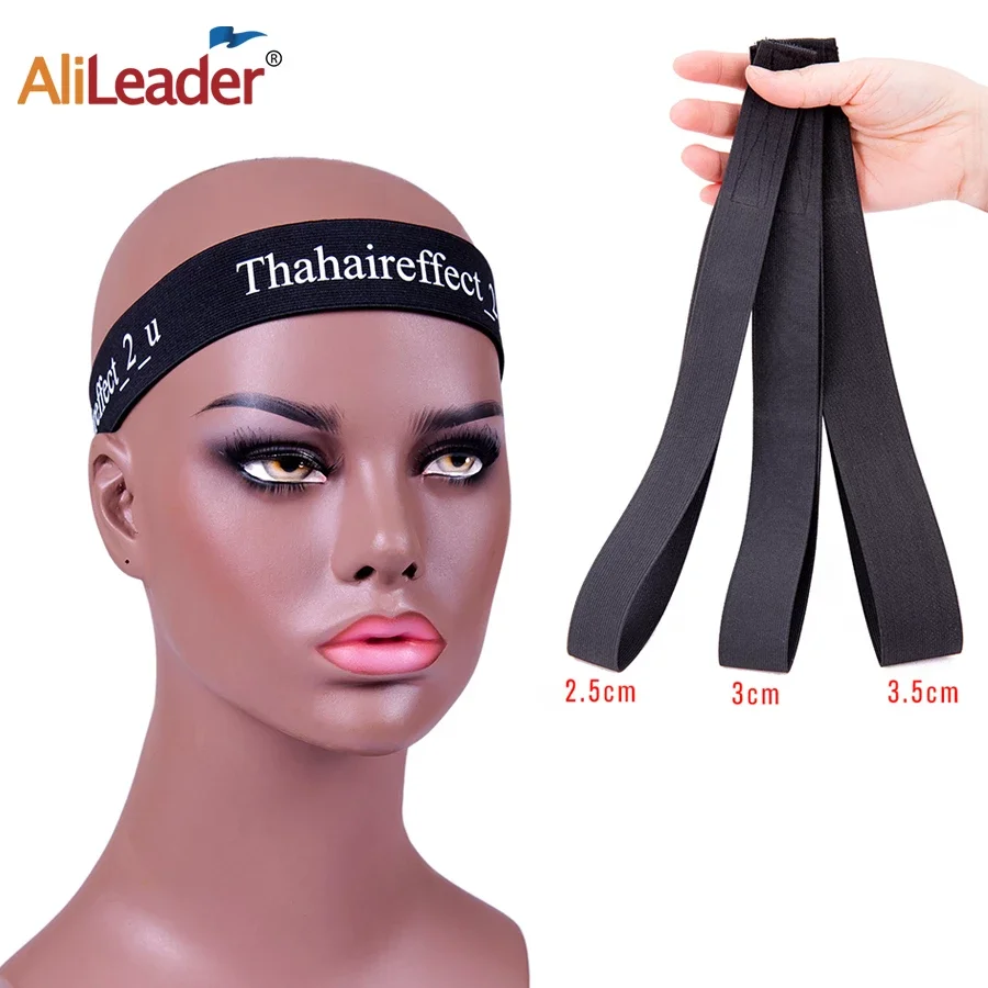 Custom Logo Adjustable Edge Elastic Headband Nylon Highest Elastic Band For Wigs Fixed Material Hair Accessories