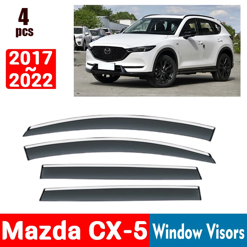 

FOR Mazda CX5 CX-5 2017-2022 Window Visors Rain Guard Windows Rain Cover Deflector Awning Shield Vent Guard Shade Cover Trim