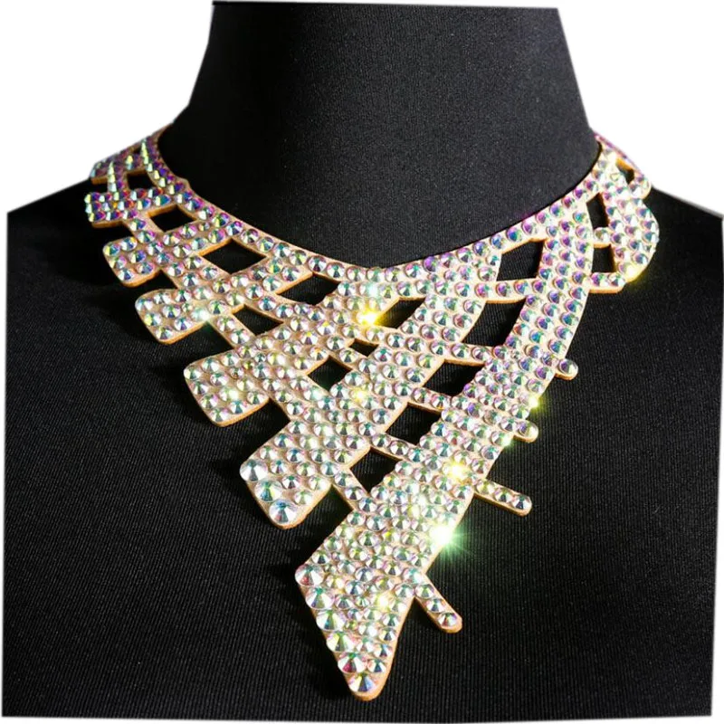 Belly Dance Gypsy Jewelry Accessories Shine Rhinestone Necklace Bikini Belt For Women And Girls Bling Bling Stage Show Costume