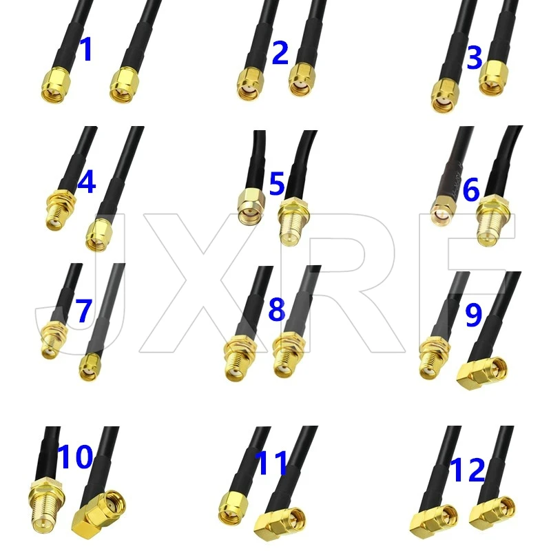 SMA Stecker auf SMA Stecker RG58 Koaxialkabel 1M 3M 5M 10M 20M SMA Stecker 3G 4G WiFi Antenne Verlängerung Kabel Stecker Adapter Pigtail – Detail 1