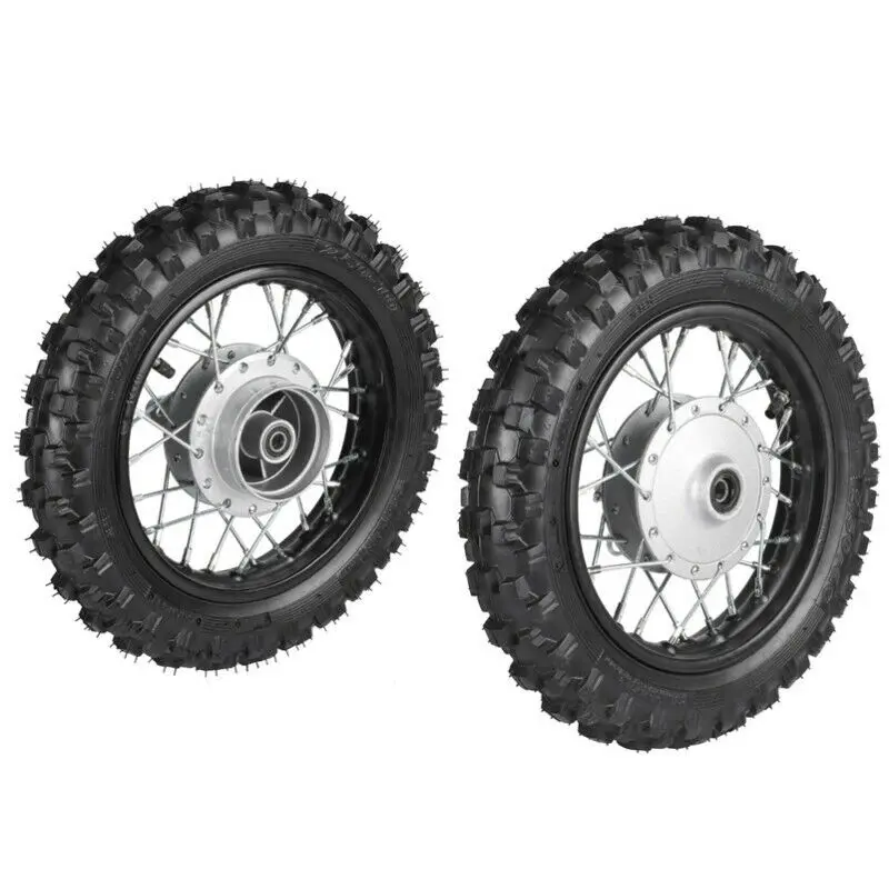 2.50-10 inch Front Wheel Rim Tire Drum Brake+Rear Rim Wheel Tire for Honda CRF50 50cc 70c 110cc SSR Coolster Dirt Pit Bike