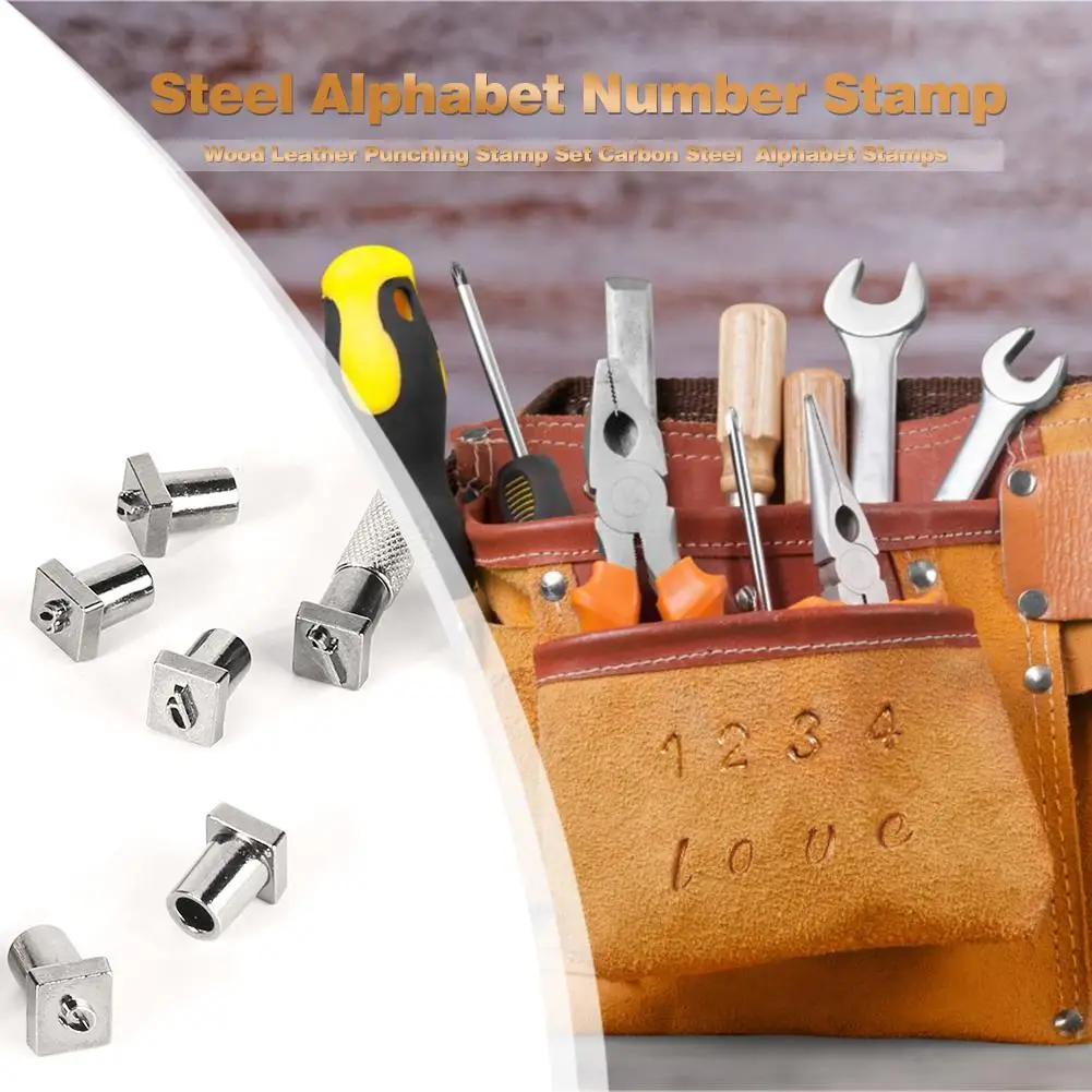 36Pcs ตัวอักษร Punch Stamp Punch Set สำหรับหนังหัตถกรรมชุดเครื่องมือโลหะหนัง Punch เครื่องมือ Staming Leathercraft