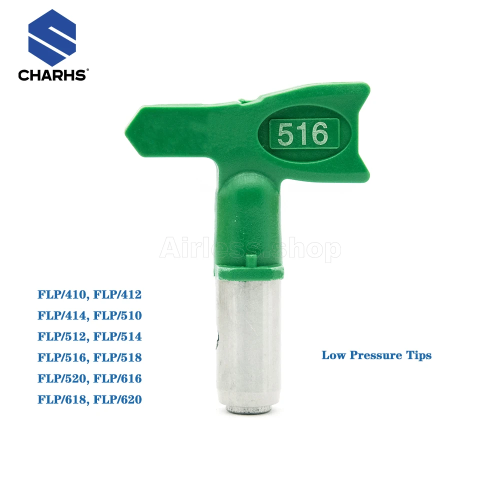 

CHARHS 4-5 series Airless Low Pressure tips FLP410/412/414/510/512/514/516/518/520 for Airless Spray Gun Guard Thread Size 7/8N