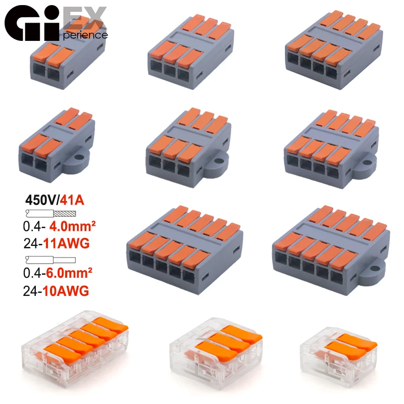 New! 0.4-6.0mm 30/50/100 Pieces & SET Mini Fast Universal Wire Connector Easy Quick Wiring Car & Solar Energy Terminals