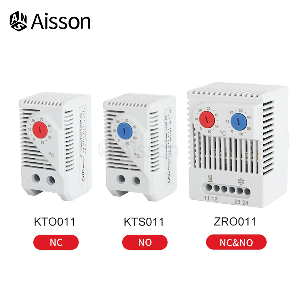 Cabinet Mini Thermostat KTO011 KTS011 ZRO011 Normally Open/Normally Closed Compact Mechanical Temperature Controller