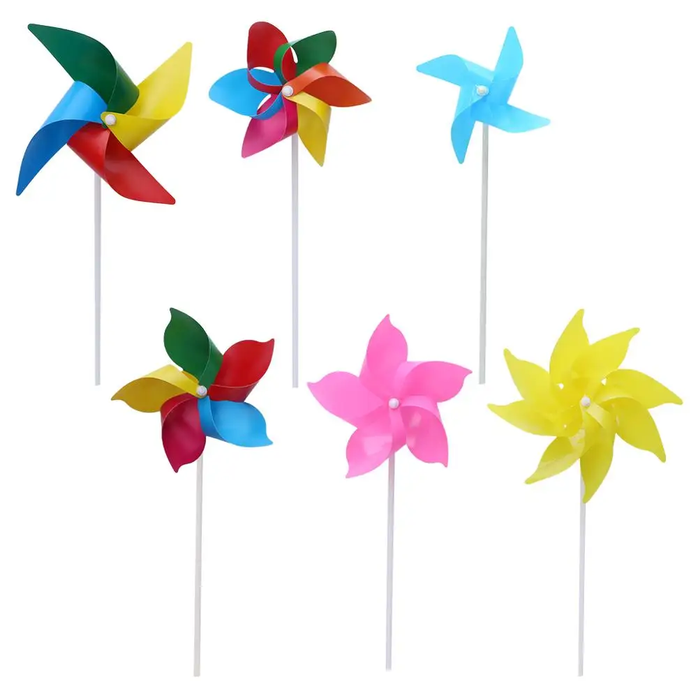 10 Bộ Cối Xay Gió Thổi Pinwheel Gió Spinner Vườn Sân Nghệ Thuật Trang Trí Đồ Chơi Ngoài Trời DIY