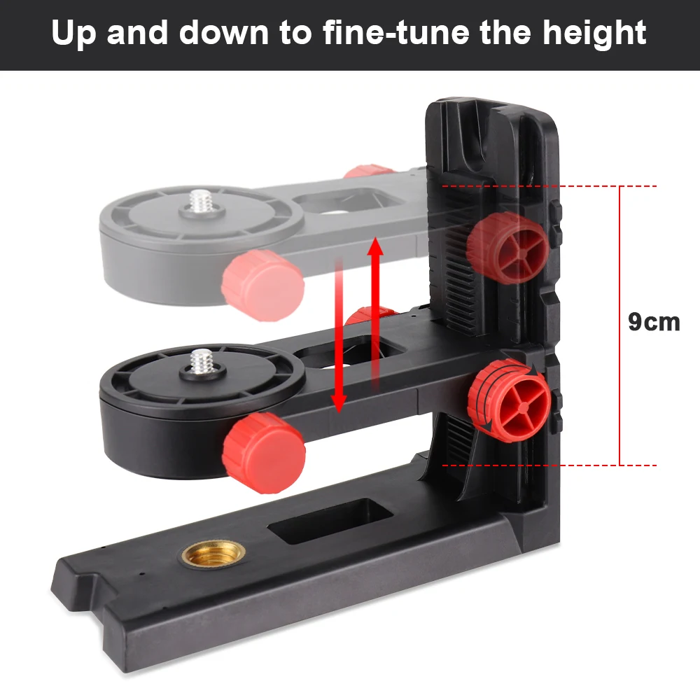 FIRECORE Magnetic 360° Adjustable Laser Level Bracket Multifunctional Pivoting Base L-bracket Wall Mounted Holder (FLM80A)