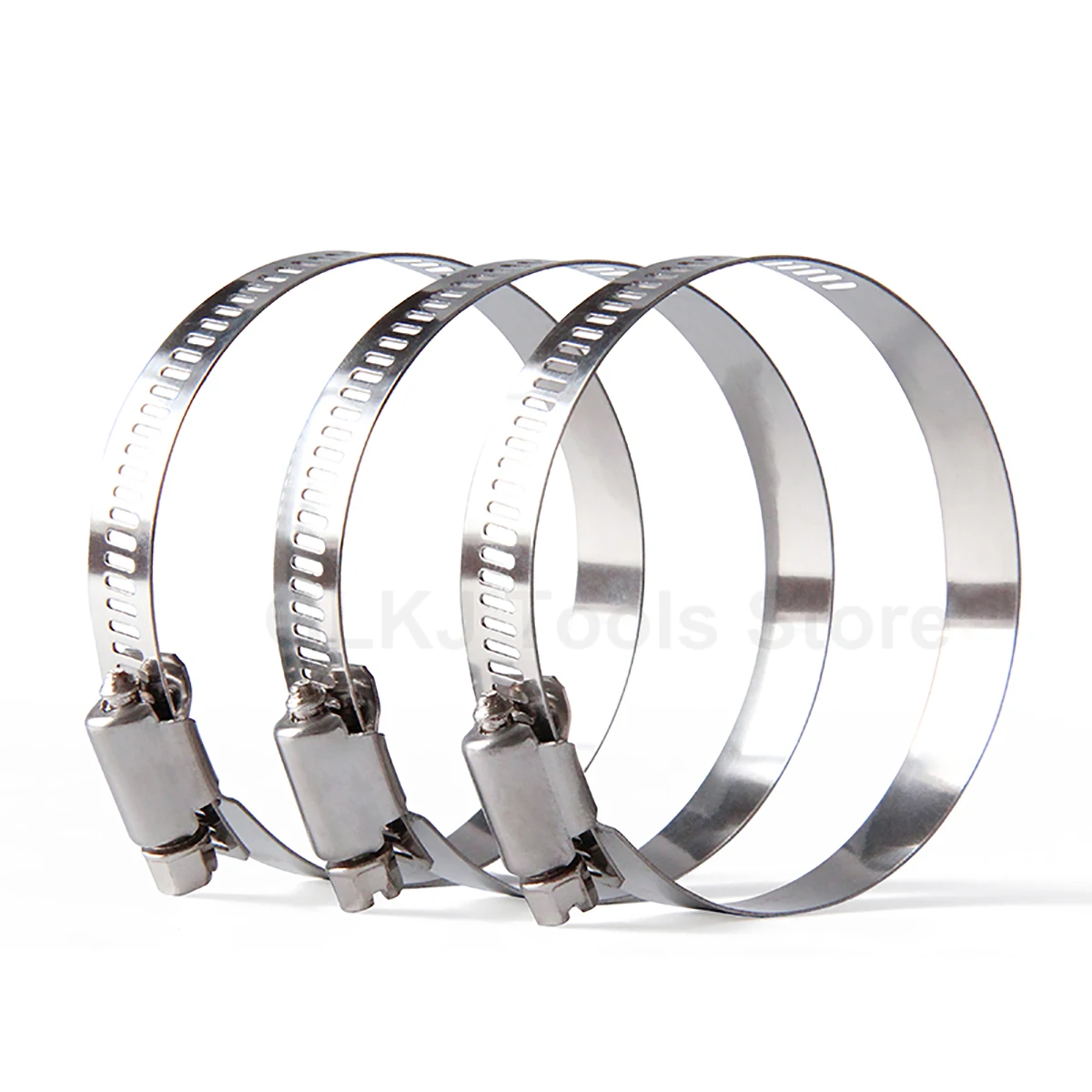 2pcs/lot 304 Stainless Steel Worm Drive Hose Clamp Fuel Line Water Pipe Clip Hoop 50 75 110 160 200mm PVC Pipe Clamp