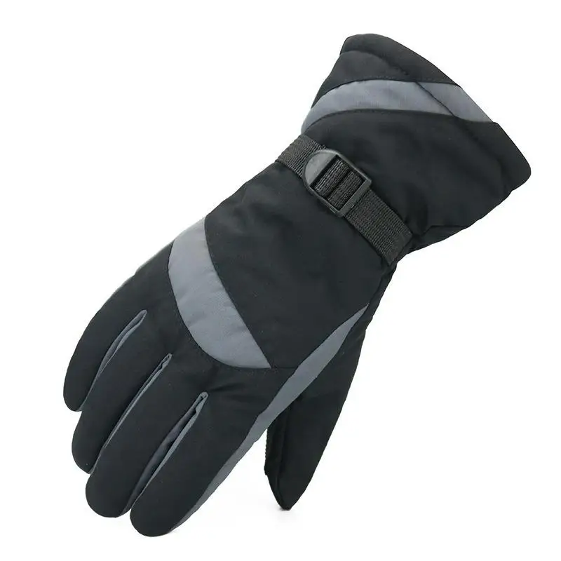 Winter Men's Ski Gloves Warm Motorcycle Battery Car Gloves Waterproof and Cold-Proof Non-Slip Thick Cotton Gloves