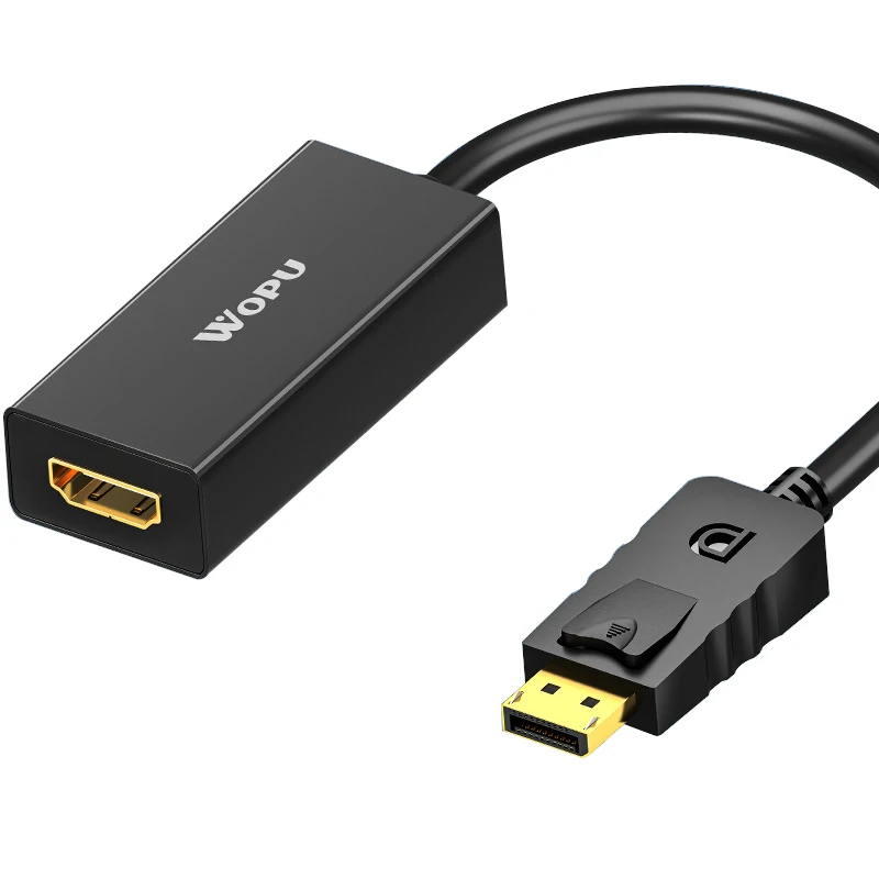 Adaptador de DP a HDMI compatible con Displayport a HDMI, convertidor DP macho a HDMI hembra