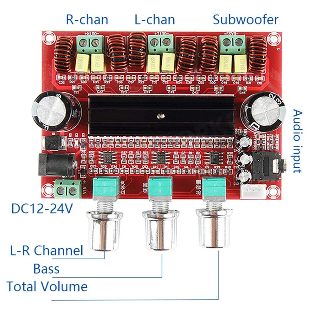 Placa amplificadora de potencia Digital de Audio estéreo TPA3116D2 50W * 2 + 100W 2,1 Kanal Bass Subwoofer AMP Modul