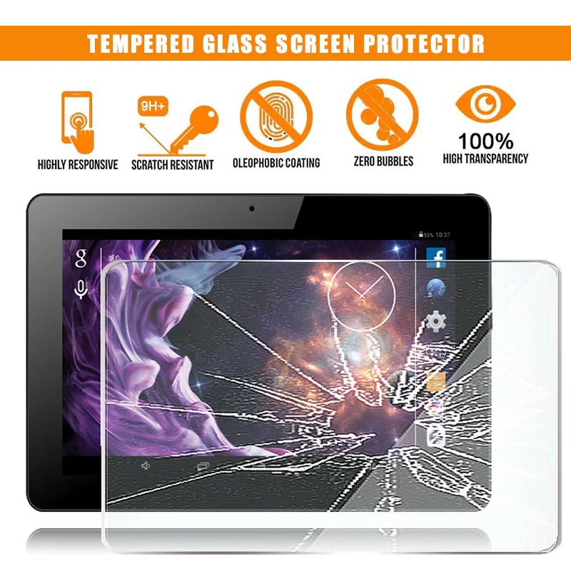 

For ESTAR Grand HD 4G 10.1" Tablet Tablet Tempered Glass Screen Protector Scratch Resistant Anti-fingerprint HD Clear Film Cover