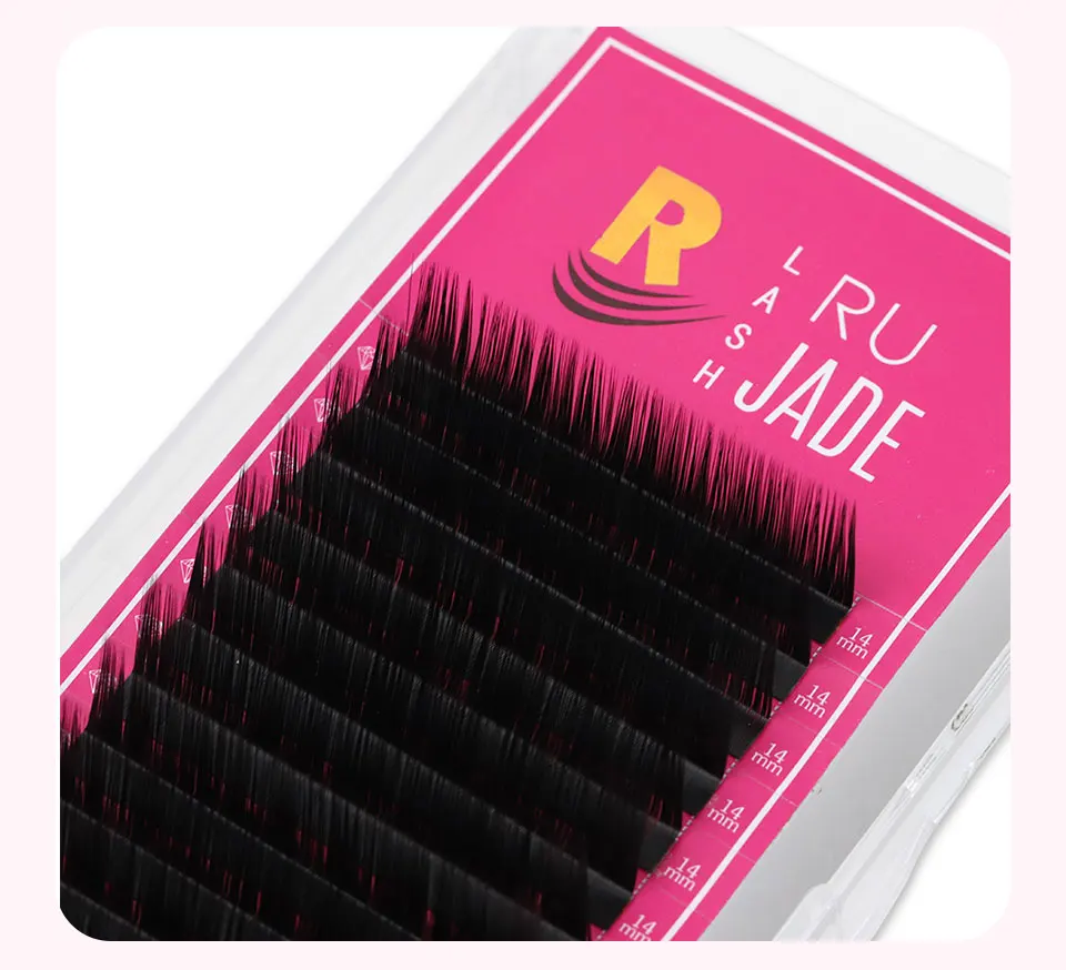 L +/LU(M) locken Falschen Wimpern Extensions Faux Nerz Lash Einzelnen Wimpern Matte Schwarz 8-15mm Gemischt Weiche N/L form Make-Up Wimpern – Detail 16