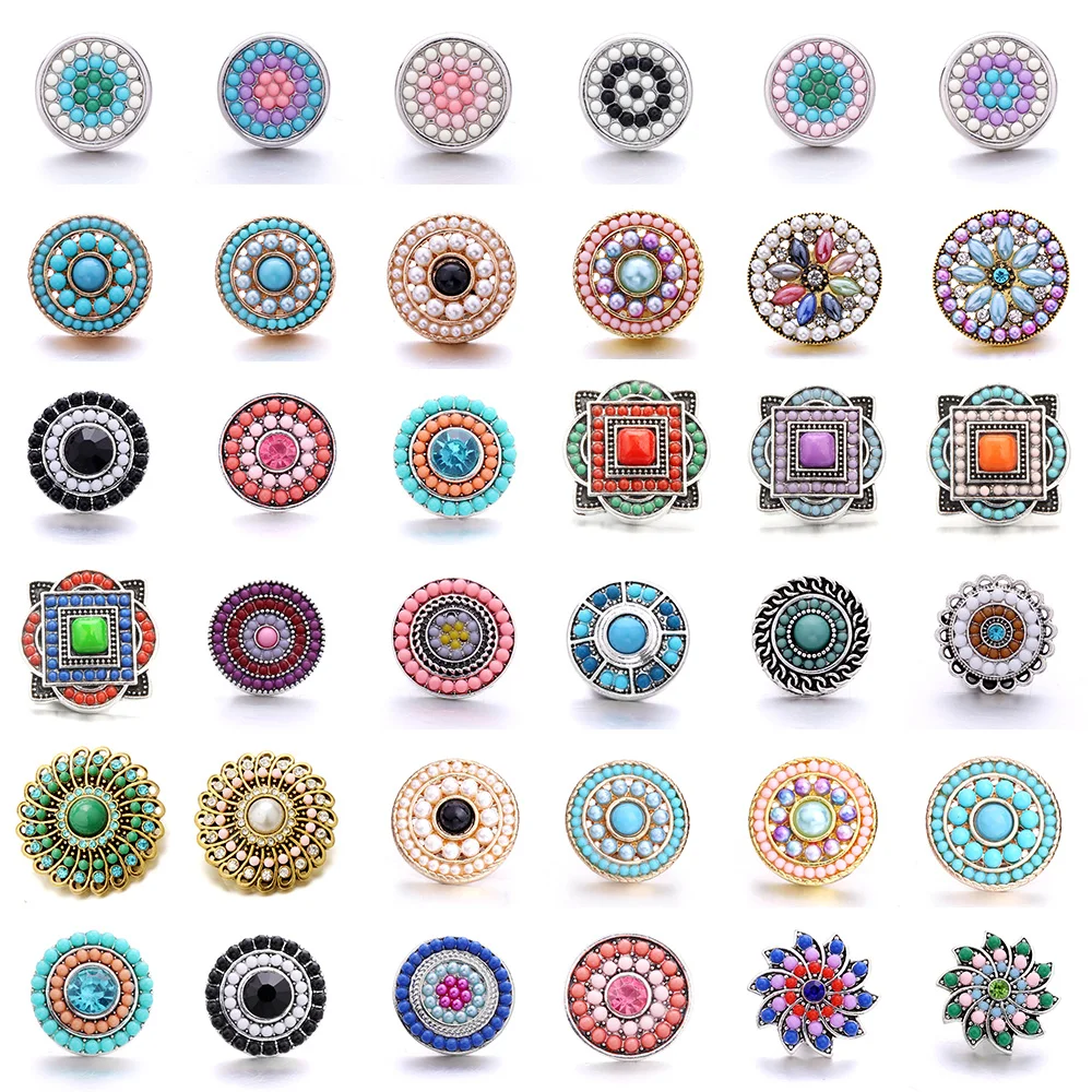 5pcs/lot New White Snap Jewelry 18mm Snap Buttons Animal Owl Butterfly Elephant Ginger Button Charm Women Fit Snap Bracelet
