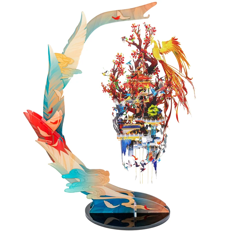 

Художественная модель MU, 3D металлический пазл, птицы, отправьте уважение фенкини, наборы строительных моделей, сборный пазл, подарок, игрушки для детей