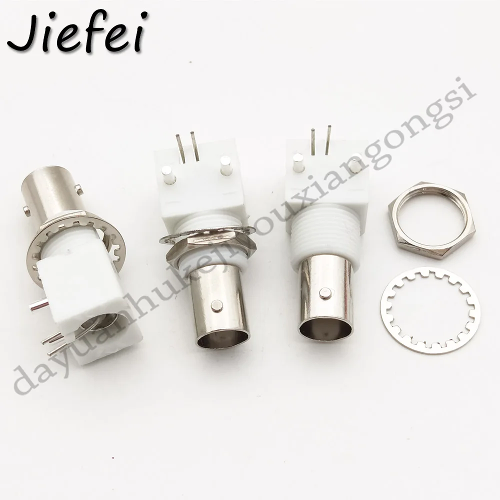 50Pcs Board PCB Mount Right Angle BNC Female Jack With Nut Bulkhead Connector