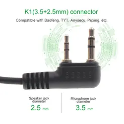 Auricular Air Tube AT-G2.0-K1 manos libres para radio táctica