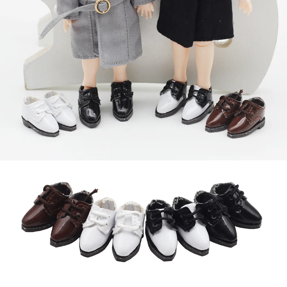 HOUZIWA  GSC 1/12 BJD Shoes OB11 Doll Shoes Leather