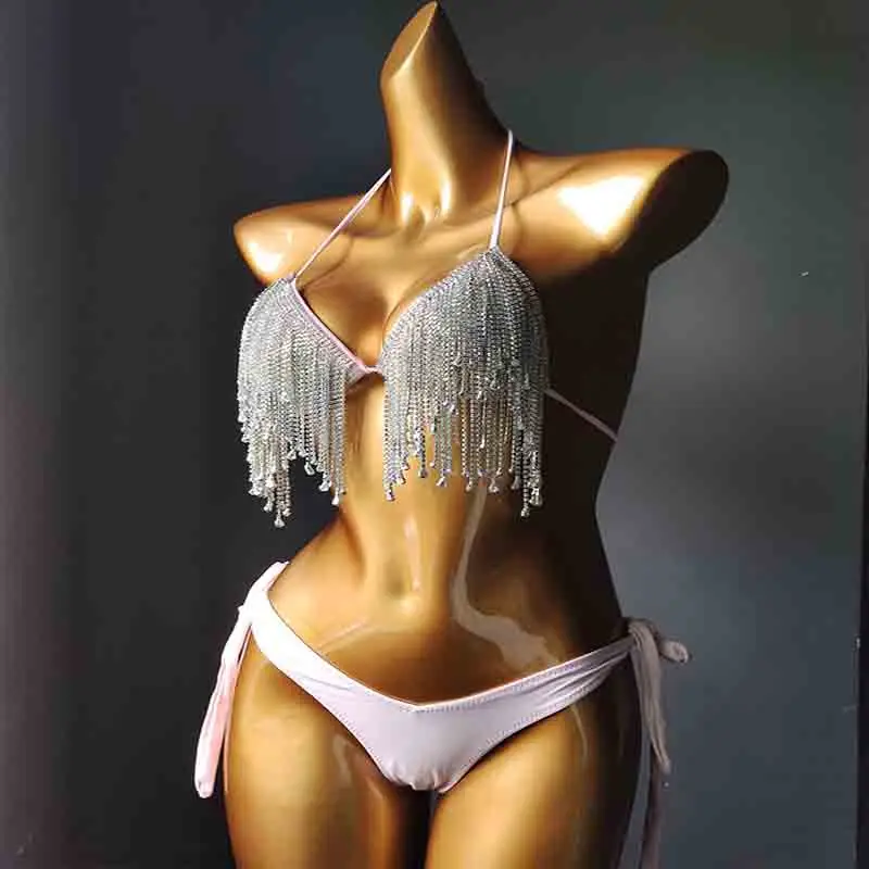 2020 venus wakacje diamentowe frędzle bikini set sexy kobiety stroje kąpielowe rhinestone strój kąpielowy bling kamienie nowe letnie stroje kąpielowe