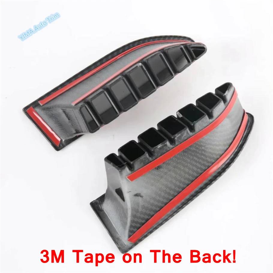 Carbon Fiber Rear Tail Stop Brake Light / Front Fog Lamp Side Bumper Cover Trim For Nissan X-Trail X Trail / Rogue T33 2021 2022