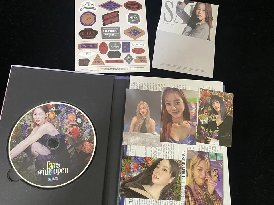 signed TWICE autographed 2nd album EYES WIDE OPEN CD+photobook K