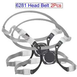 2 Pcs New 6281 Head Belt Strip Set For 6200 Dust Mask Half Face Gas Respirator Replace Accessories For 6200 Work Safety