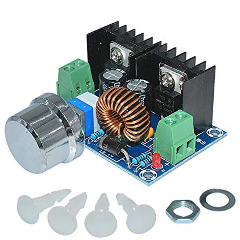 Fuente de alimentación de convertidor Buck de reducción cc a CC, XL4016 PWM, ajustable, 4-40V a 1,25-36V, Módulo de placa de reducción, 1 ud.