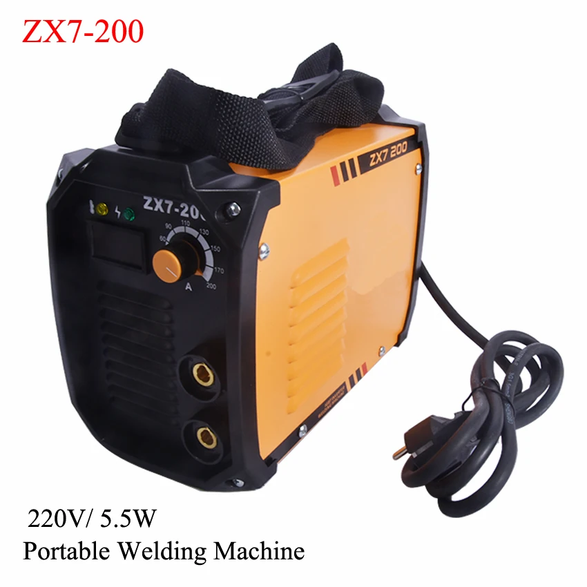 

ZX7-200 Inverter DC welder shocking arc welding machine TIG welder and iron welding with electrode holder and earth clamp