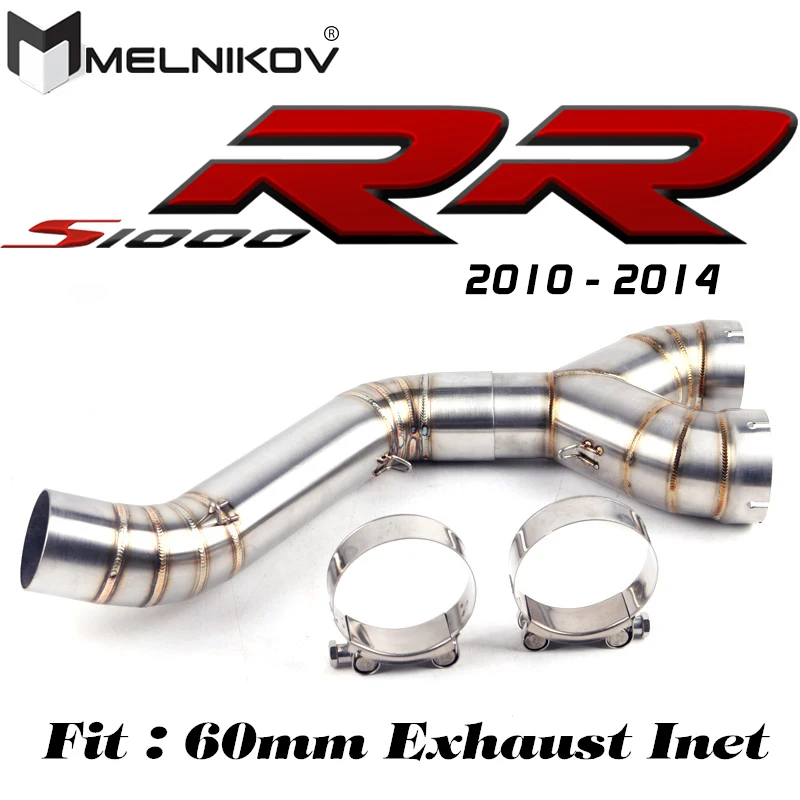 For B MW S1000RR 2008-2019 Motorcycle Exhaust system s1000rr Exhaust Link Pipe s1000rr Decat Performance Tailpipe