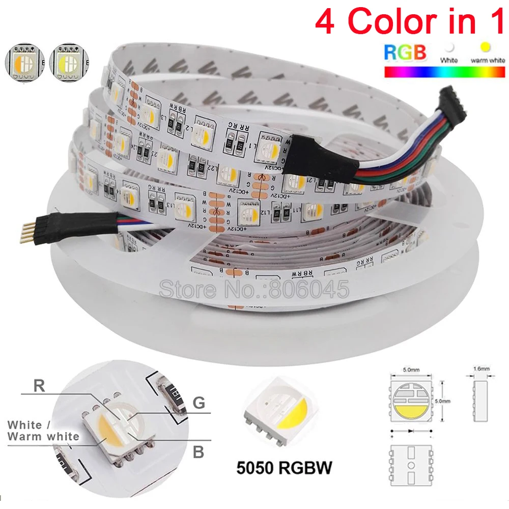 СВЕТОДИОДНАЯ лента SMD 5050 RGBW RGBWW 4 в 1, 60 84 96 120 светодиодов/м, 12 В постоянного тока, 24 В постоянного тока, светодиодный чип IP20 IP65,
