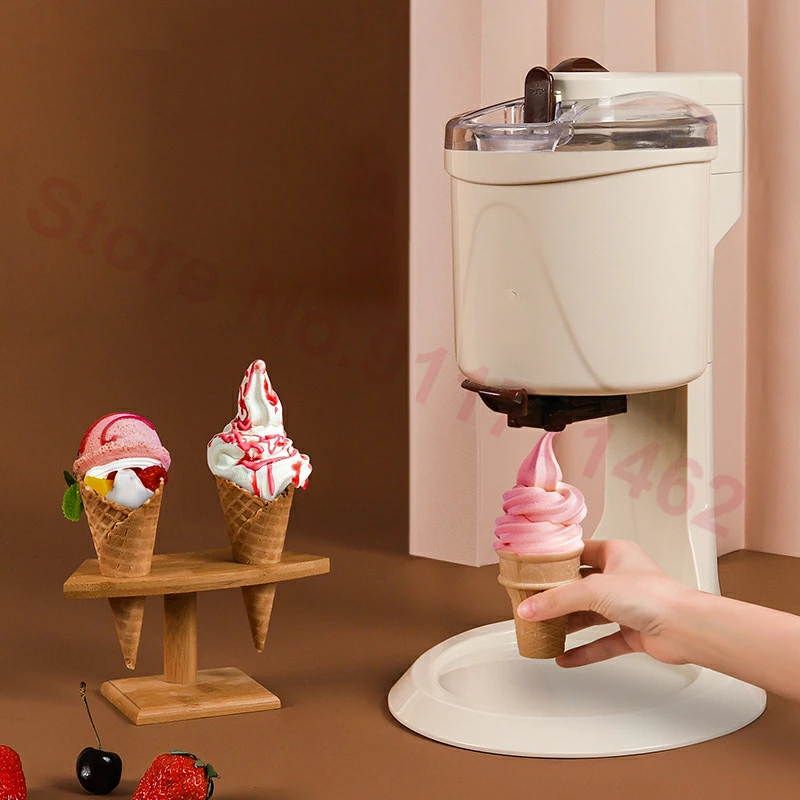 Máquina de helado de servicio suave para el hogar, 220V, automática, para hacer helados, postre de frutas, batidos y batidos
